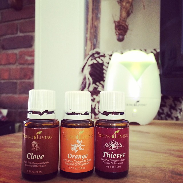 Clove, Orange and Thieves in the Diffuser | apileofashes.com