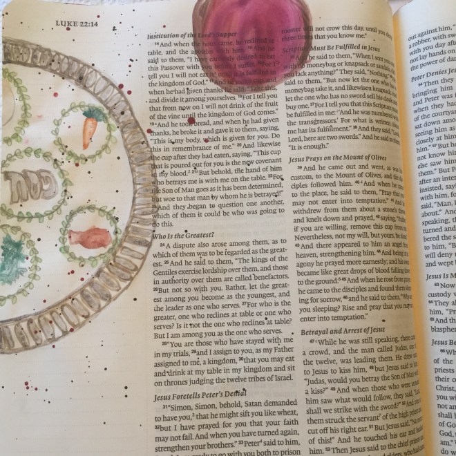 Journaling Bible | The Last Supper  apileofashes.com