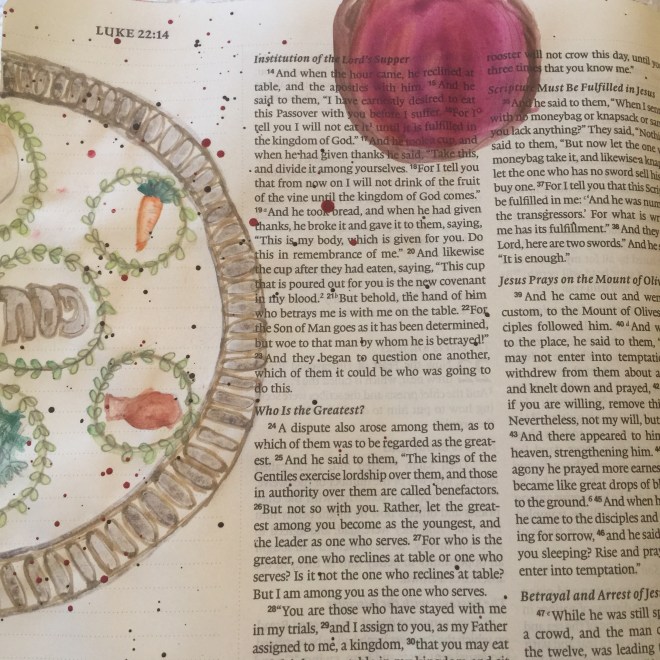Journaling Bible | The Last Supper  apileofashes.com