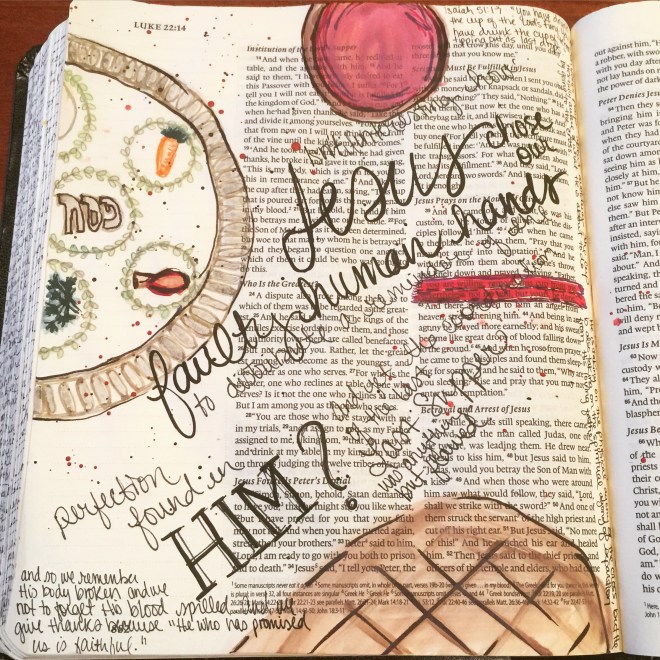 Journaling Bible | The Last Supper  apileofashes.com