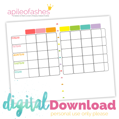 Homeschool Planner Layout PDF