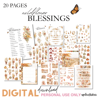 Wildflower Blessings | Printable Journaling Elements Collection